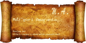 Mágori Amaranta névjegykártya